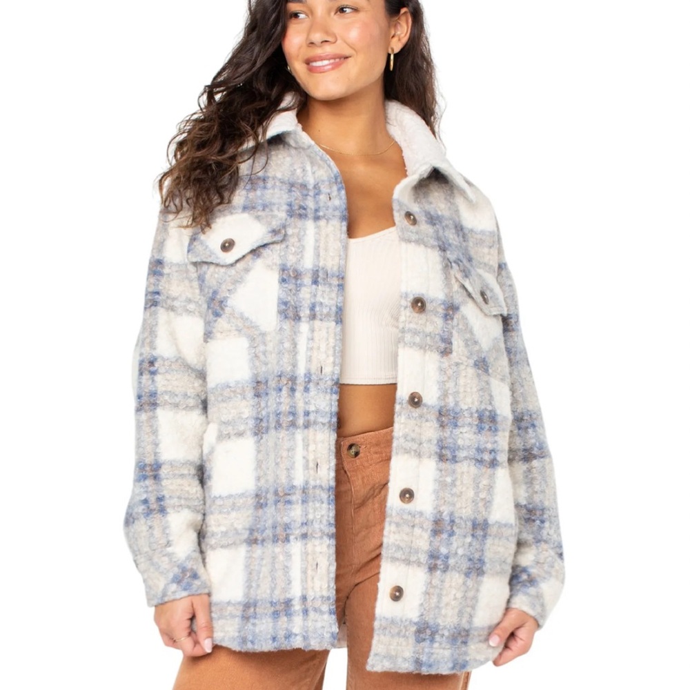 ROXY OVERLANDER PLAID JACKET BLUE - S